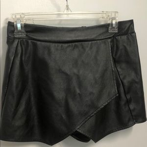 Leather envelope skort
